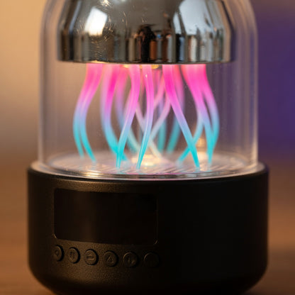 Jellyfish Lamp Speaker with LED Clock Display