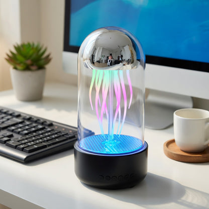 Jellyfish Lamp Speaker with LED Clock Display