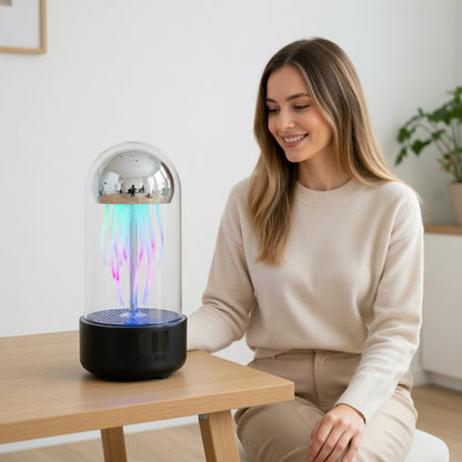 Jellyfish Lamp Speaker with LED Clock Display
